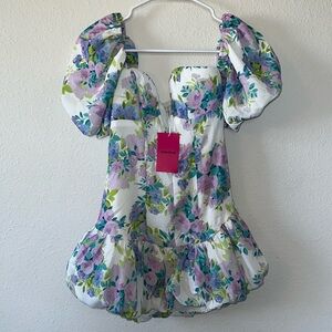 NWT Honeyplum floral bubble dress size small
